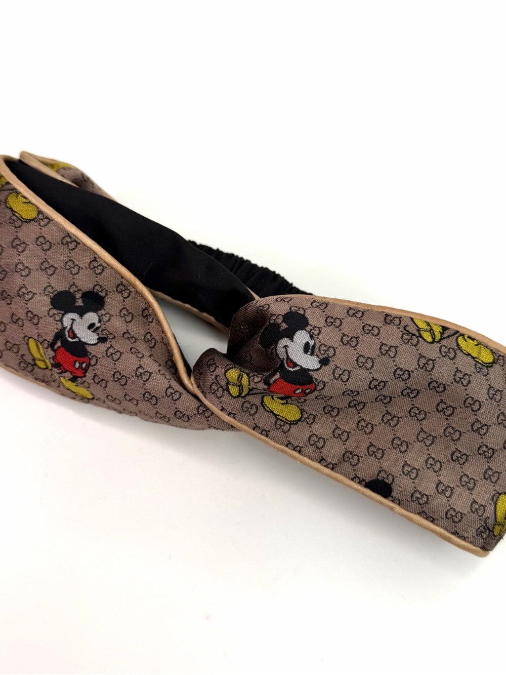 Gucci X Disney Brown Mickey Mouse Twist Knot Limited Edition Headband